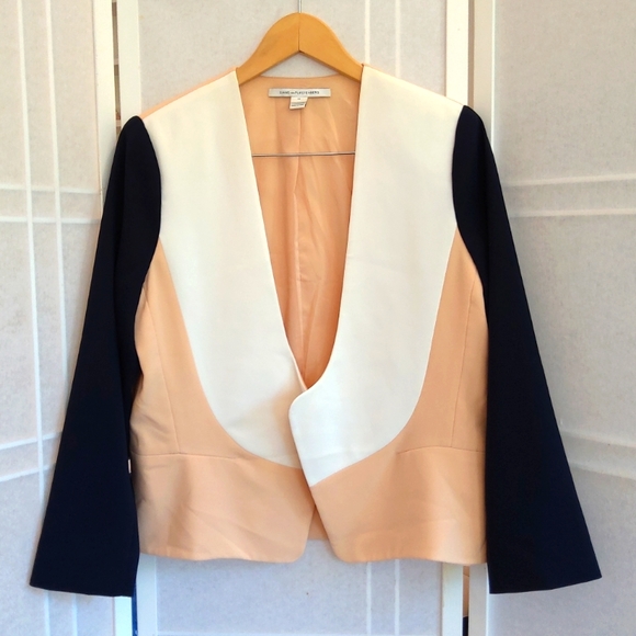 Dianne von Furstenberg color block blazer - Picture 1 of 11
